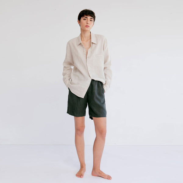 LINEN SHIRT, SAND