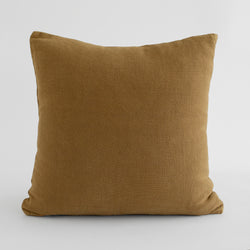 HEAVYWEIGHT LINEN DECO PILLOWS, CAMEL